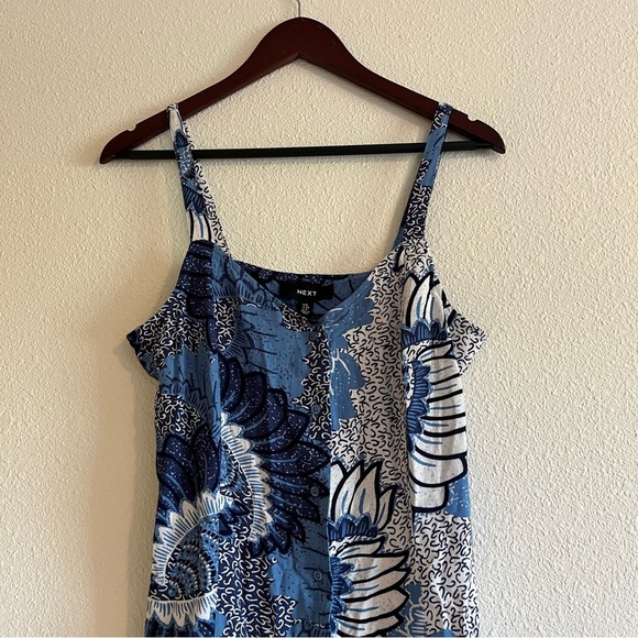 NWT Size 4 Blue Button Through Mini Slip Dress - Picture 4 of 10
